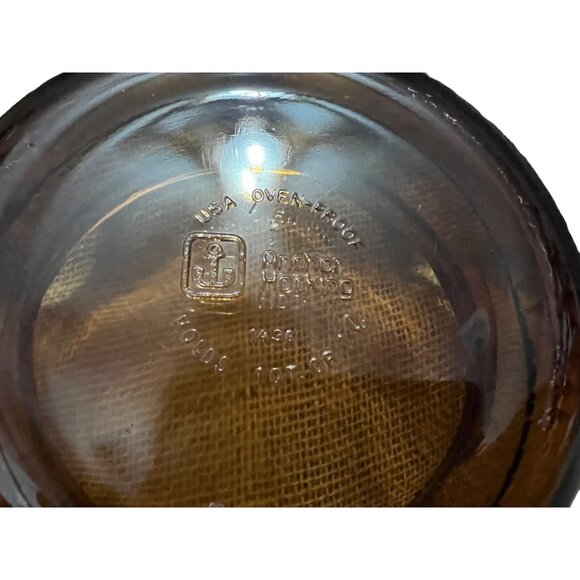 Vintage Anchor Hocking 1 Quart Casserole Baking Dish with Lid and Wicker Woven C - Picture 12 of 16